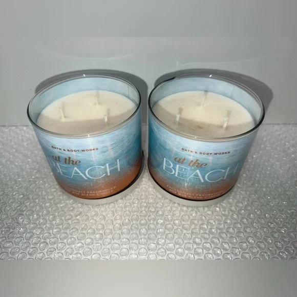 Bath & Body Works Candles Large At The Beach X2 - Picture 10 of 10